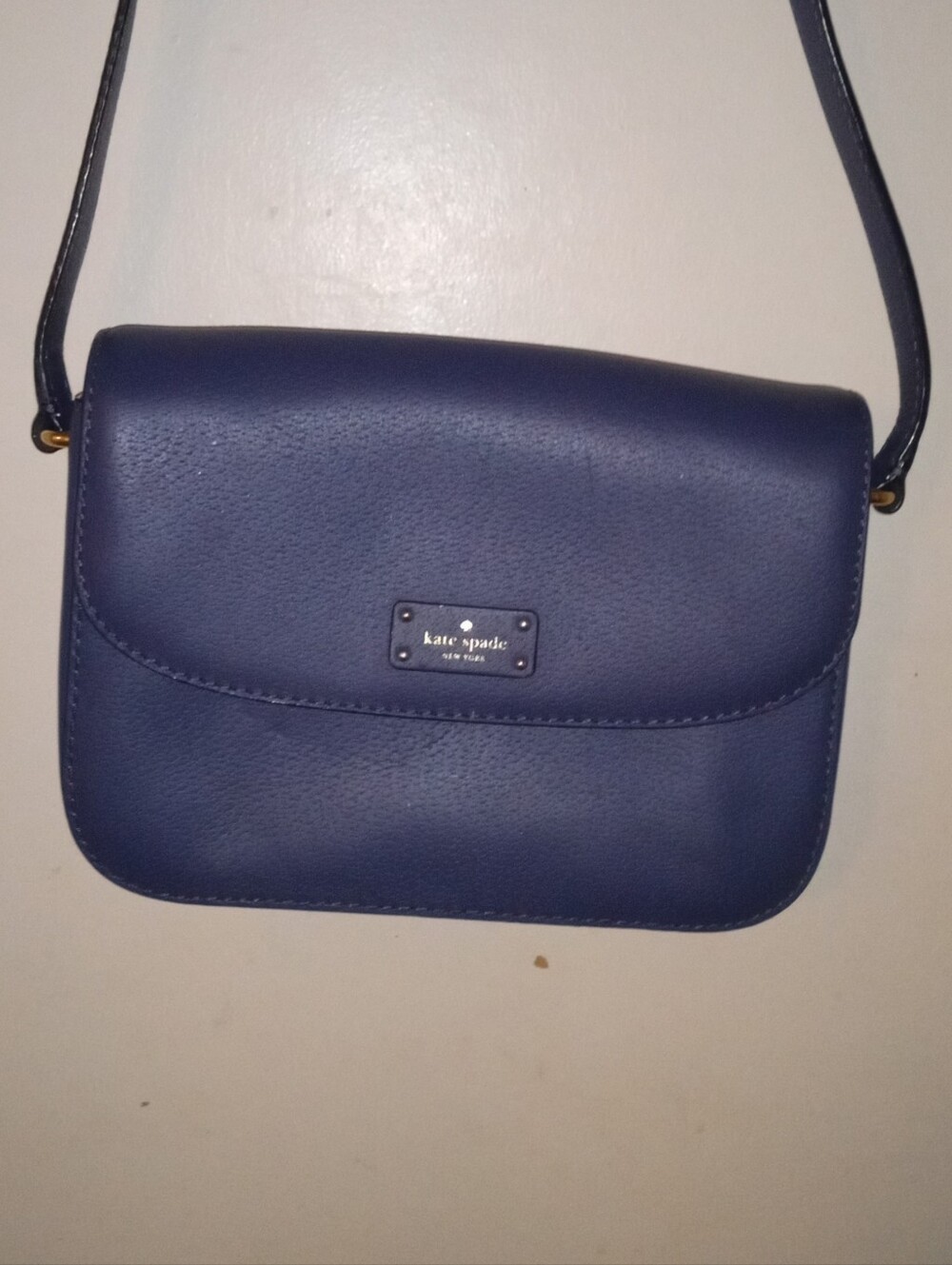 Kate Spade Navy Blue Crossbody Bag Purse Adjustable Straps Magnetic Closure